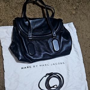 Marc JacobsMarc By Marc Jacobs Black Leather Silicon Valley Top Handle Bag